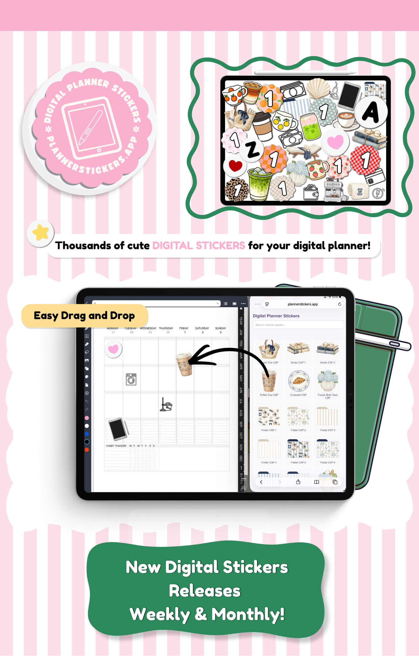 Digital Planner Stickers landing page